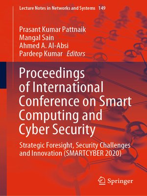 cover image of Proceedings of International Conference on Smart Computing and Cyber Security
